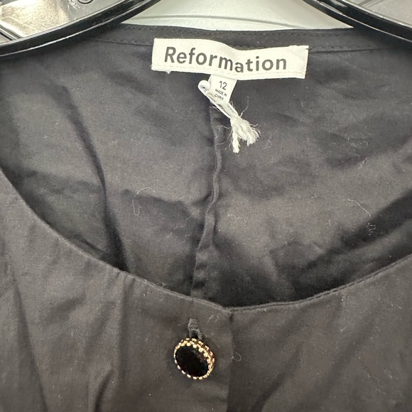 Reformation Elegant Black Button-Down Dress - Picture 5 of 6
